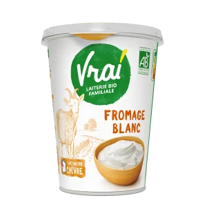 Fromage blanc au lait de chèvre biologique 400g Vrai