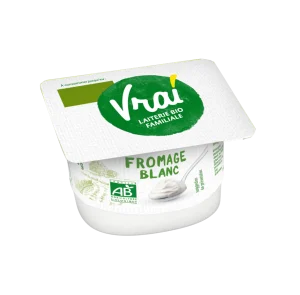 Vrai Fromage Blanc biologique au lait de vache 3,6% MG
