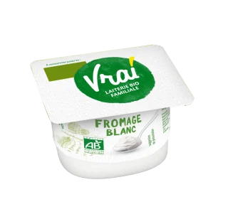 Vrai Fromage Blanc biologique au lait de vache 3,6% MG